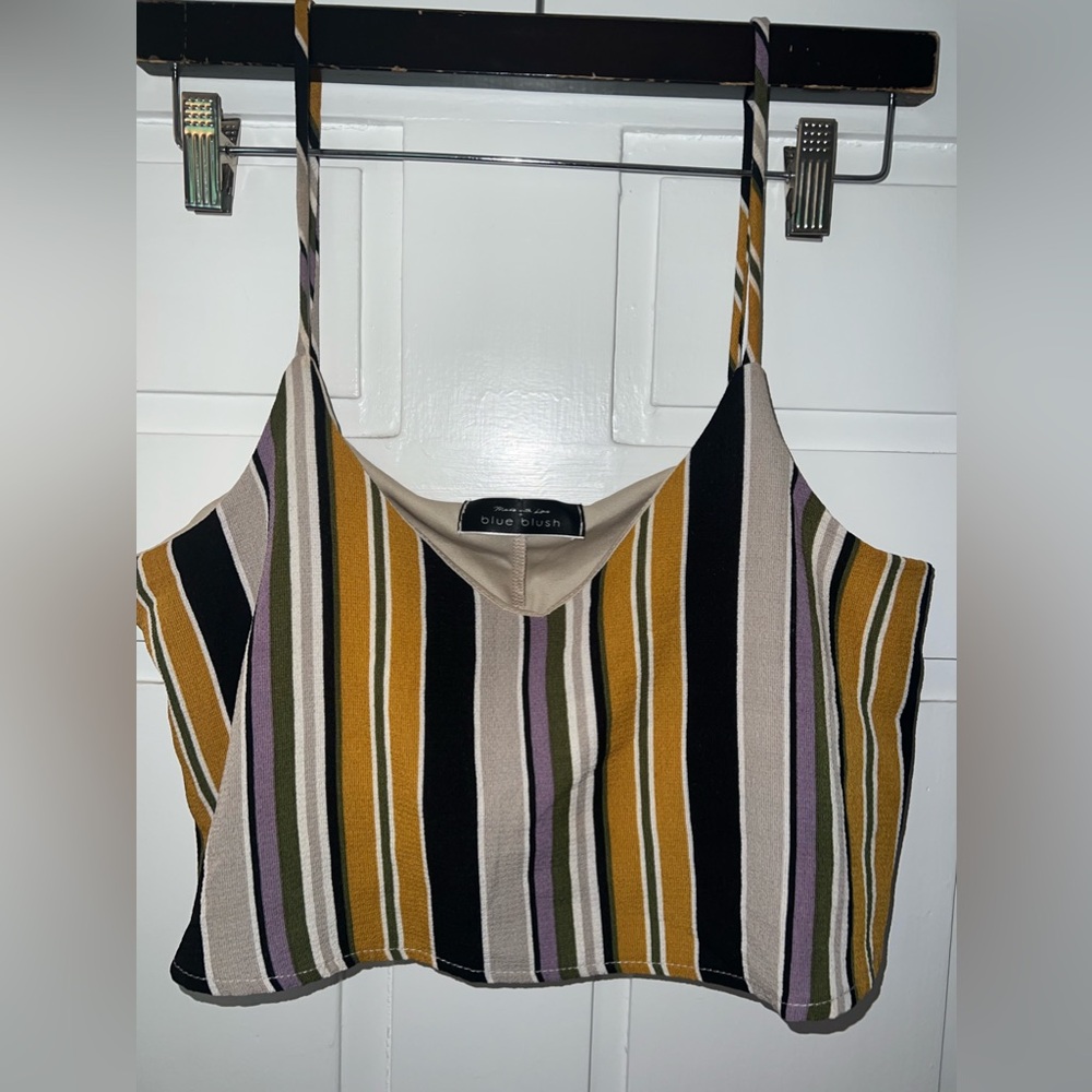 Striped Tank & Pants Matching Set - Medium